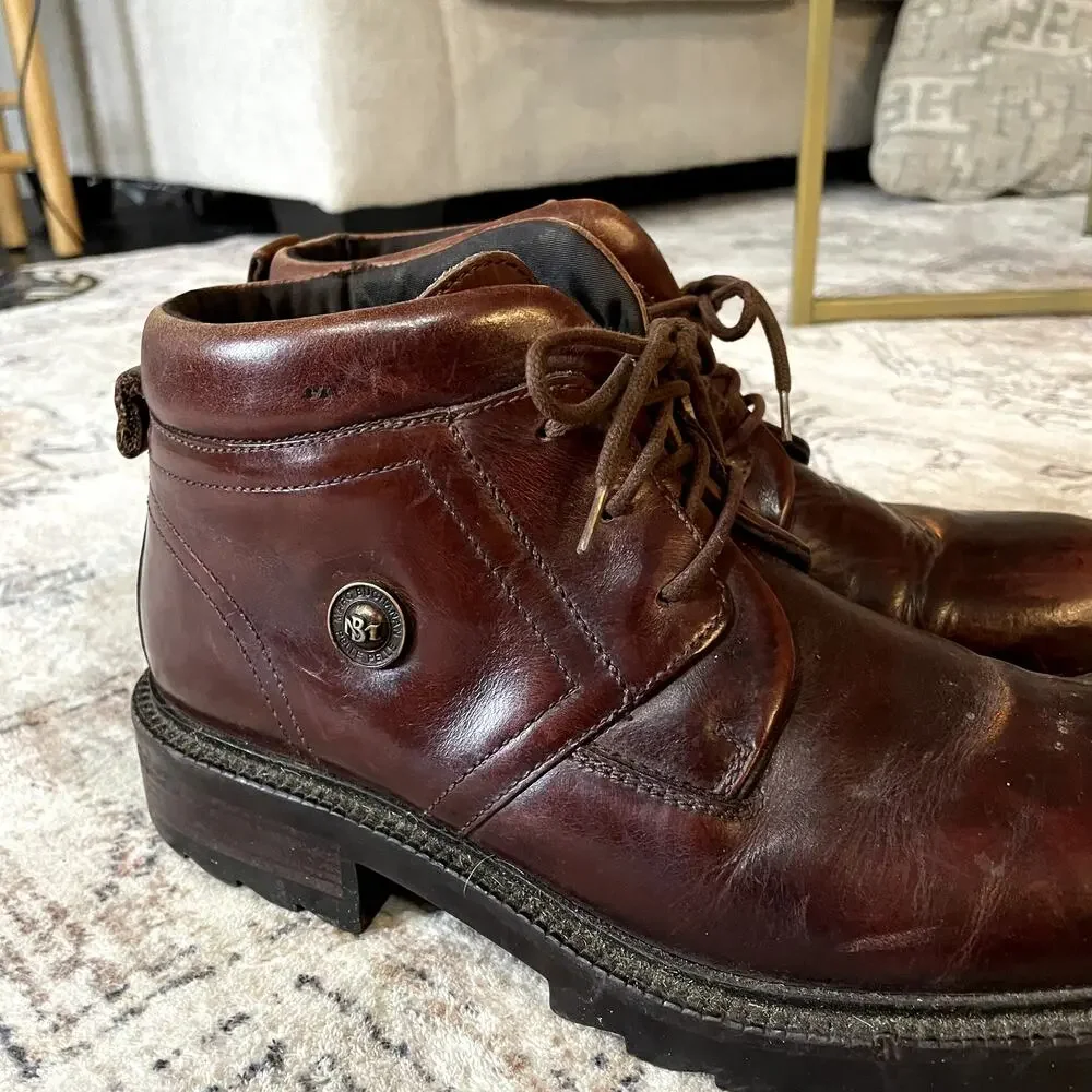 VTG Pelle Pelle Marc Buchanan Y2K Brown Leather Chukka Boots MENS SZ 9 Chunky